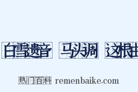 白雪遗音·马头调·这根由是什么意思的图片